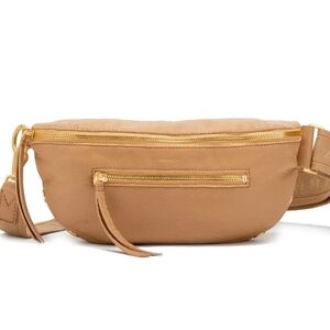 Hammitt Tan Leather Charles Bag with Gold Accents